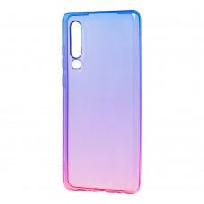 Чехол для Huawei P30 Gradient Design розово-голубой