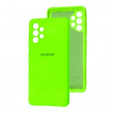 Чохол для Samsung Galaxy A32 (A325) Silicone Full camera салатовий / neon green
