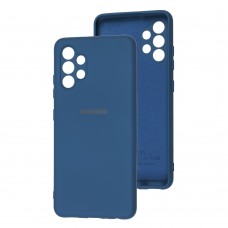 Чехол для Samsung Galaxy A32 (A325) Silicone Full camera синий / navy blue