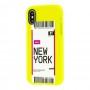 Чохол для iPhone X / Xs Acid Yellow New York