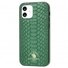 Чехол для iPhone 12 / 12 Pro Polo Knight (Leather) зеленый