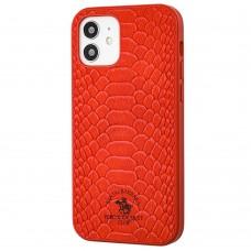 Чехол для iPhone 12 / 12 Pro Polo Knight (Leather) красный