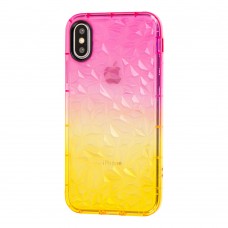 Чехол Gradient Gelin для iPhone X / Xs case розово-желтый