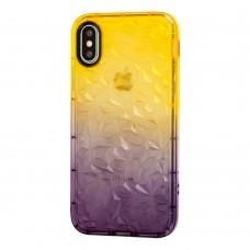 Чехол Gradient Gelin для iPhone X / Xs case желто-фиолетовый