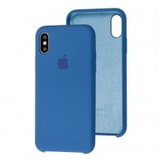 Чохол Silicone для iPhone X / Xs case ice ocean blue