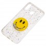 Чехол для Samsung Galaxy M20 (M205) жидкие блестки игрушка "Smile"