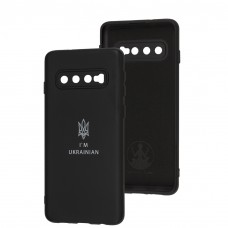Чехол для Samsung Galaxy S10 (G973) Full Premium Трезубец черный
