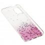 Чехол для Samsung Galaxy A31 (A315) Wave confetti white / pink