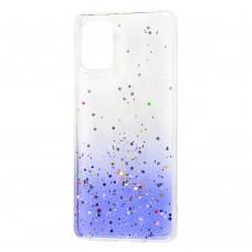 Чехол для Samsung Galaxy A71 (A715) Wave confetti white / purple