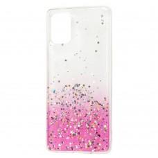 Чехол для Samsung Galaxy A71 (A715) Wave confetti white / pink