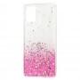 Чехол для Samsung Galaxy A71 (A715) Wave confetti white / pink