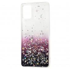 Чехол для Samsung Galaxy A71 (A715) Wave confetti white / dark purple