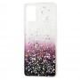 Чехол для Samsung Galaxy A71 (A715) Wave confetti white / dark purple