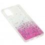 Чехол для Samsung Galaxy A51 (A515) Wave confetti white / pink