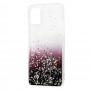 Чехол для Samsung Galaxy A51 (A515) Wave confetti white / dark purple
