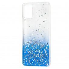Чехол для Samsung Galaxy A51 (A515) Wave confetti white / blue