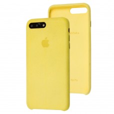 Чехол Alcantara для iPhone 7 Plus / 8 Plus leather желтый