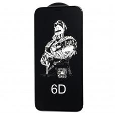 Защитное стекло 6D для iPhone 12 mini King Fire черное (OEM)