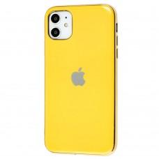 Чехол для iPhone 11 Silicone case (TPU) желтый