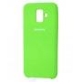 Чехол для Samsung Galaxy A6 2018 (A600) Silky Soft Touch зеленый