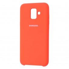 Чехол для Samsung Galaxy A6 2018 (A600) Silky Soft Touch ярко оранжевый
