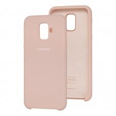 Чехол для Samsung Galaxy A6 2018 (A600) Silky Soft Touch бледно розовый
