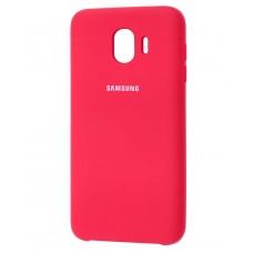 Чехол для Samsung Galaxy J4 2018 (J400) Silky Soft Touch темно красный
