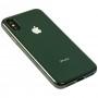 Чохол для iPhone X / Xs Silicone case (TPU) темно-зелений