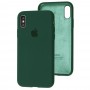 Чехол для iPhone X / Xs Silicone Full зеленый / forest green