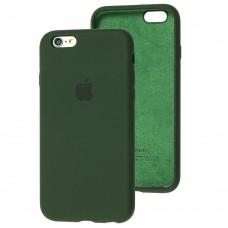 Чохол для iPhone 6/6s Silicone Full зелений / black green