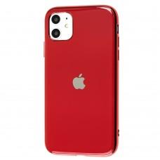 Чехол для iPhone 11 Silicone case (TPU) красный