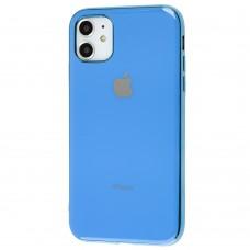 Чехол для iPhone 11 Silicone case (TPU) голубой