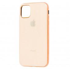 Чехол для iPhone 11 Pro Silicone case (TPU) розово-золотистый