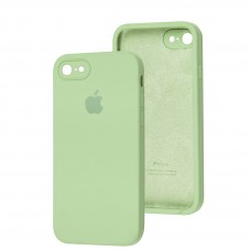 Чехол для iPhone 7 / 8 / SE20 Silicone Slim Full camera зеленый / mint