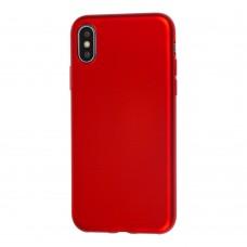 Чехол для iPhone X / Xs Soft matt красный