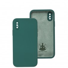 Чехол для iPhone X / Xs Lakshmi Square Full camera зеленый / pine green