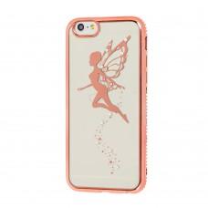 Чехол Kingxbar Diamond для iPhone 6 фея со стразами розовый