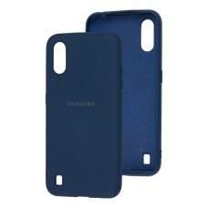 Чохол для Samsung Galaxy A01 (A015) Silicone Full темно-синій