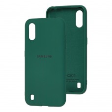 Чехол для Samsung Galaxy A01 (A015) Silicone Full зеленый / pine green
