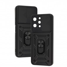 Чехол для Xiaomi Redmi 12 Serge Ring Armor ударопрочный черный