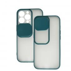 Чехол для iPhone 13 Pro LikGus Camshield camera protect зеленый