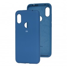 Чехол для Xiaomi Redmi Note 6 Pro Silicone Full синий