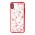 Чехол Diamond Flowers для iPhone X / Xs со стразами красный