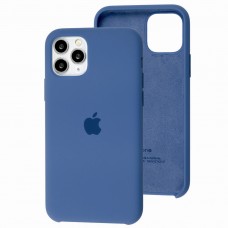 Чехол Silicone для iPhone 11 Pro Max Premium case linen blue