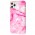 Чохол для iPhone 11 Pro Max Design Mramor Glossy рожевий