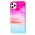 Чехол для iPhone 11 Pro Max Design Mramor Glossy розово-голубой