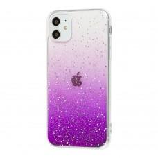Чехол для iPhone 11 HQ Silicone Confetti фиолетовый