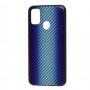 Чехол для Samsung Galaxy M21 / M30s Carbon Gradient Hologram "голубой" 