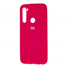 Чохол для Xiaomi Redmi Note 8 Silicone Ful рожево-червоний