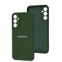 Чохол для Samsung Galaxy A34 (A346) Silicone Full camera dark green